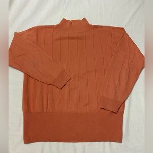 Dressbarn Orange Mock Neck Sweater